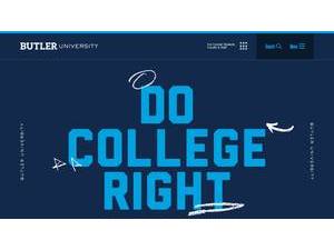 Butler University's Website Screenshot