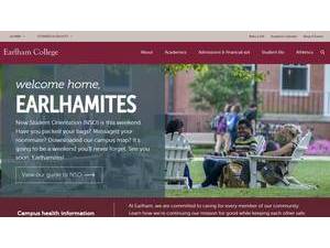 Earlham College's Website Screenshot