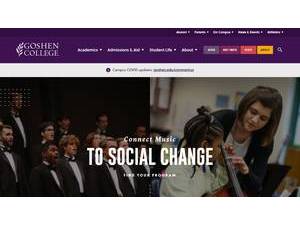 Goshen College's Website Screenshot