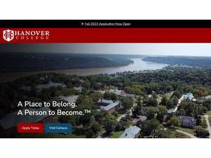 Hanover College's Website Screenshot