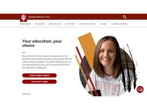 Indiana University East's Website Screenshot
