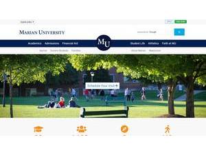 Marian University's Website Screenshot