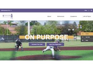 Taylor University's Website Screenshot