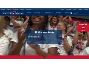 University of Southern Indiana's Website Screenshot
