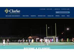 Clarke University's Website Screenshot