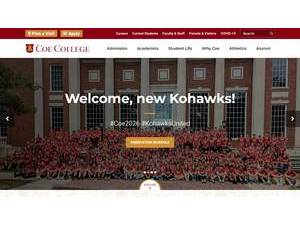 Coe College's Website Screenshot
