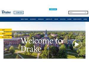 Drake University's Website Screenshot