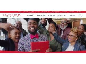 Grand View University's Website Screenshot