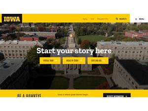 University of Iowa's Website Screenshot