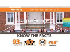 Wartburg College's Website Screenshot