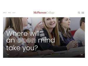 McPherson College's Website Screenshot