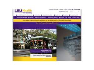Louisiana State University Health Sciences Center's Website Screenshot