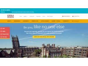 Loyola University New Orleans's Website Screenshot