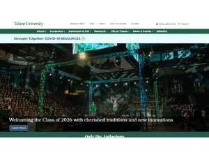 Tulane University's Website Screenshot