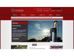 University of Louisiana at Lafayette's Website Screenshot