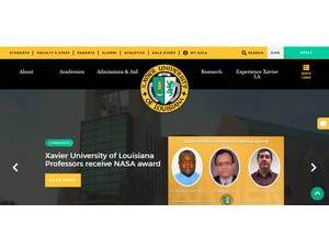 Xavier University of Louisiana's Website Screenshot