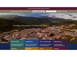 College of the Atlantic's Website Screenshot