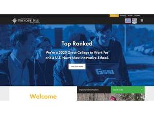 University of Maine at Presque Isle's Website Screenshot