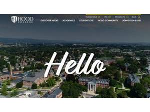 Hood College's Website Screenshot