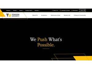 Towson University's Website Screenshot