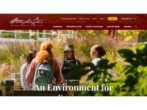Washington College's Website Screenshot