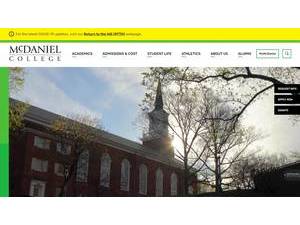 McDaniel College's Website Screenshot