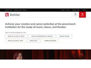 Berklee College of Music's Website Screenshot