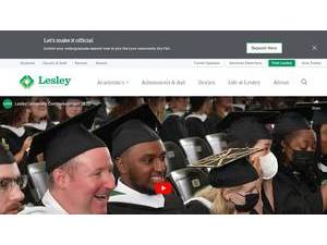 Lesley University's Website Screenshot