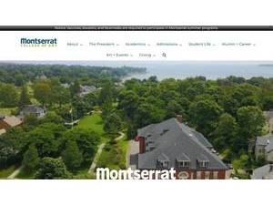 Montserrat College of Art's Website Screenshot