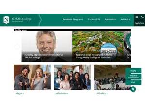 Nichols College's Website Screenshot