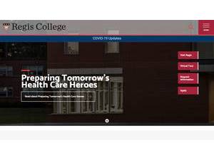 Regis College's Website Screenshot