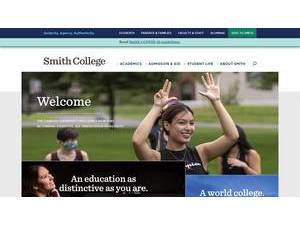 Smith College's Website Screenshot