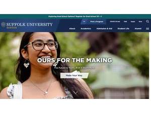 Suffolk University's Website Screenshot
