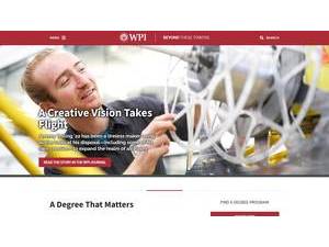 Worcester Polytechnic Institute's Website Screenshot