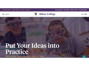 Albion College's Website Screenshot