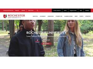 Rochester University's Website Screenshot