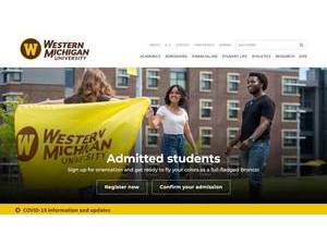 Western Michigan University's Website Screenshot