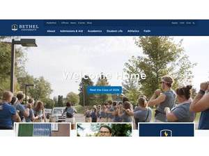 Bethel University's Website Screenshot