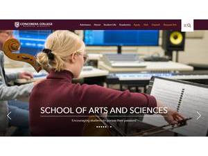 Concordia College's Website Screenshot