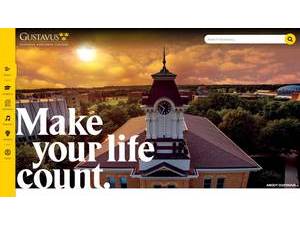 Gustavus Adolphus College's Website Screenshot