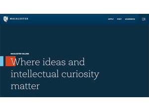 Macalester College's Website Screenshot