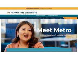 Metropolitan State University's Website Screenshot