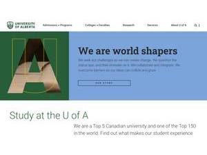 University of Alberta's Website Screenshot