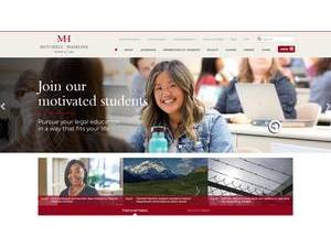 Mitchell Hamline School of Law's Website Screenshot