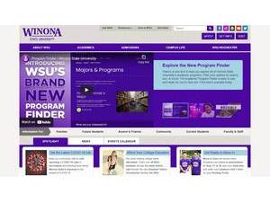 Winona State University's Website Screenshot