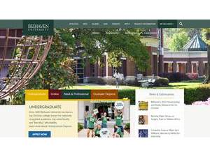 Belhaven University's Website Screenshot