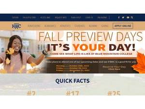 Blue Mountain Christian University's Website Screenshot