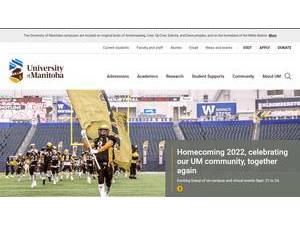 University of Manitoba's Website Screenshot