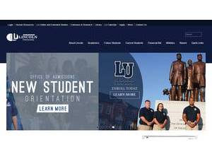 Lincoln University, Missouri's Website Screenshot