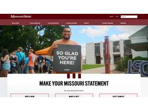 Missouri State University's Website Screenshot
